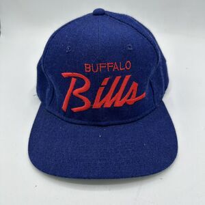 Vintage Buffalo Bills Mens Hat Sports Specialties Wool Script‎ Snapback Blue